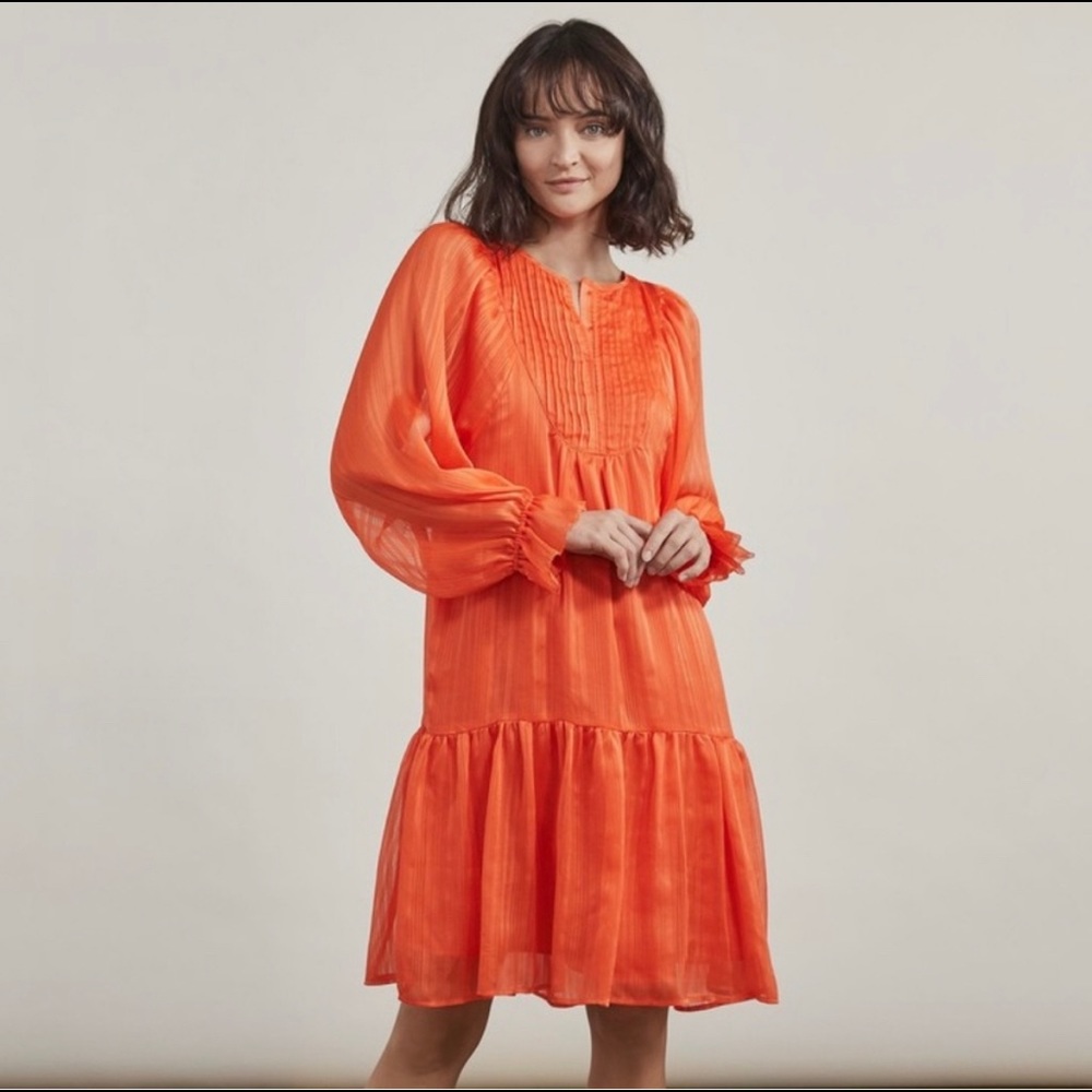 Elizabeth and James Pintuck Bib Dress